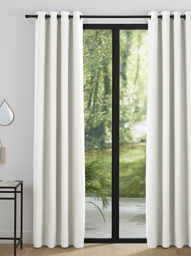Lot de 2 rideaux occultant blanc 140 x 260 cm Blanc - Kiabi