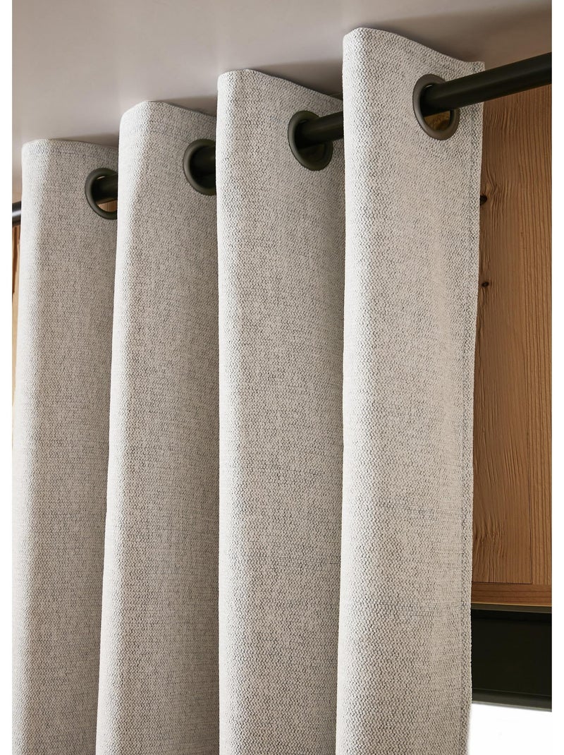 Lot de 2 rideaux occultant doublé polaire Bjorn Beige - Kiabi