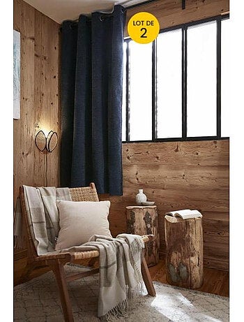 Lot de 2 rideaux occultant doublé polaire Bjorn