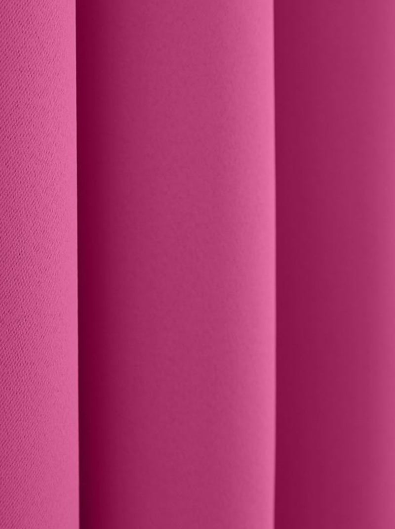 Lot De 2 Rideaux Occultant Fushia 140 X 260 Cm Rose - Kiabi