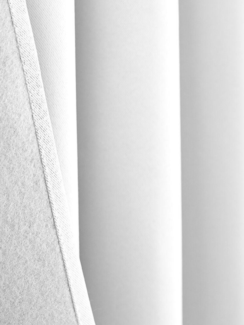 Lot de 2 rideaux occultant thermique blanc 140 x 260 cm Blanc - Kiabi