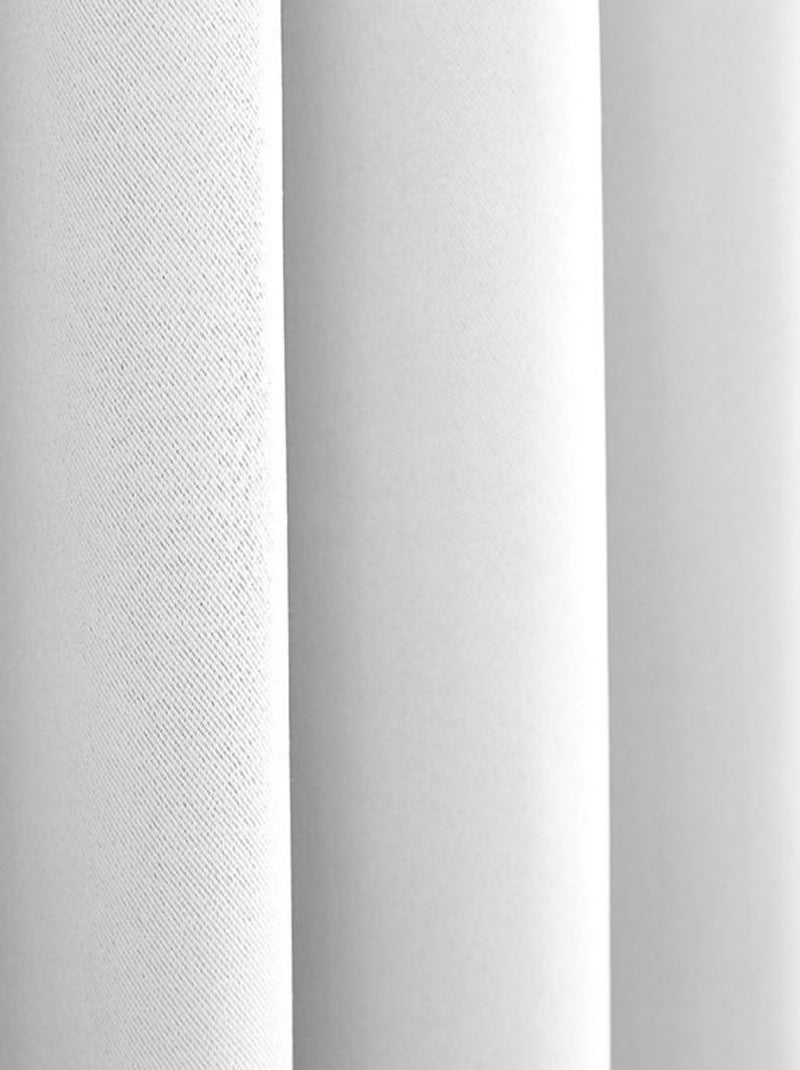 Lot de 2 rideaux occultant thermique blanc 140 x 260 cm Blanc - Kiabi