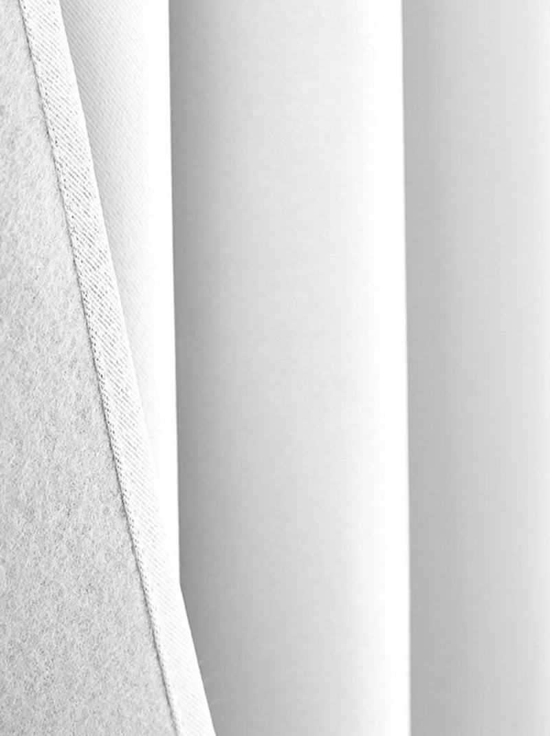 Lot de 2 rideaux occultant thermique blanc 140 x 260 cm Blanc - Kiabi