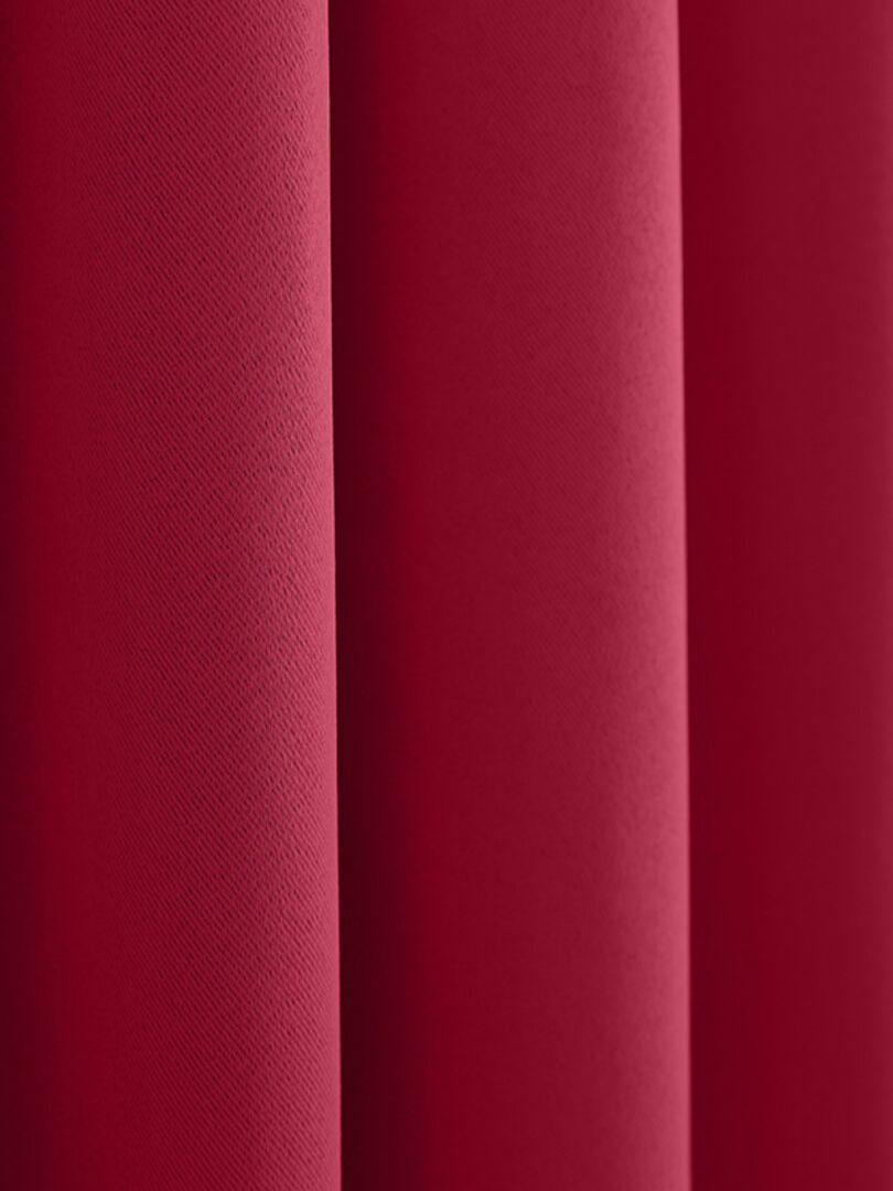 Lot de 2 rideaux occultant thermique piment 140 x 260 cm Rouge - Kiabi