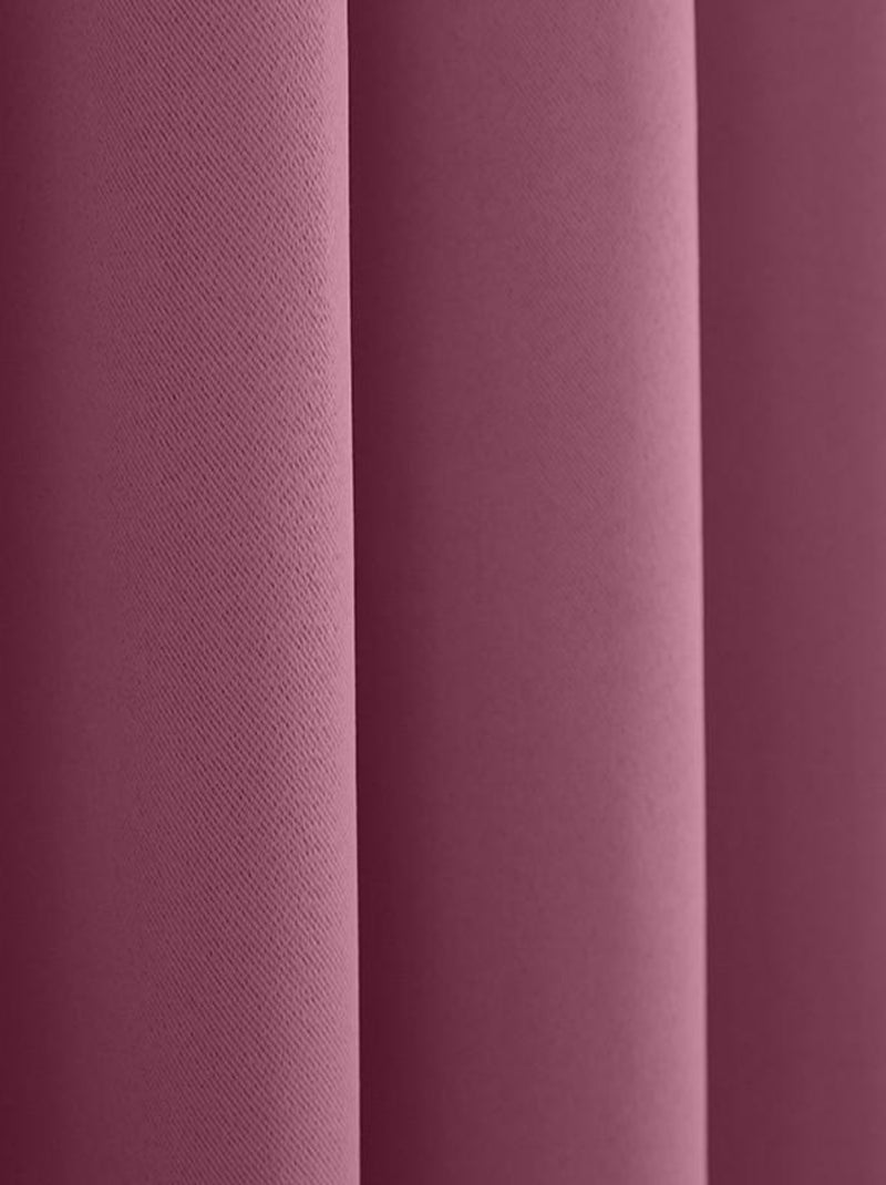 Lot de 2 rideaux occultant thermique rose poudré 140 x 260 cm Rose - Kiabi