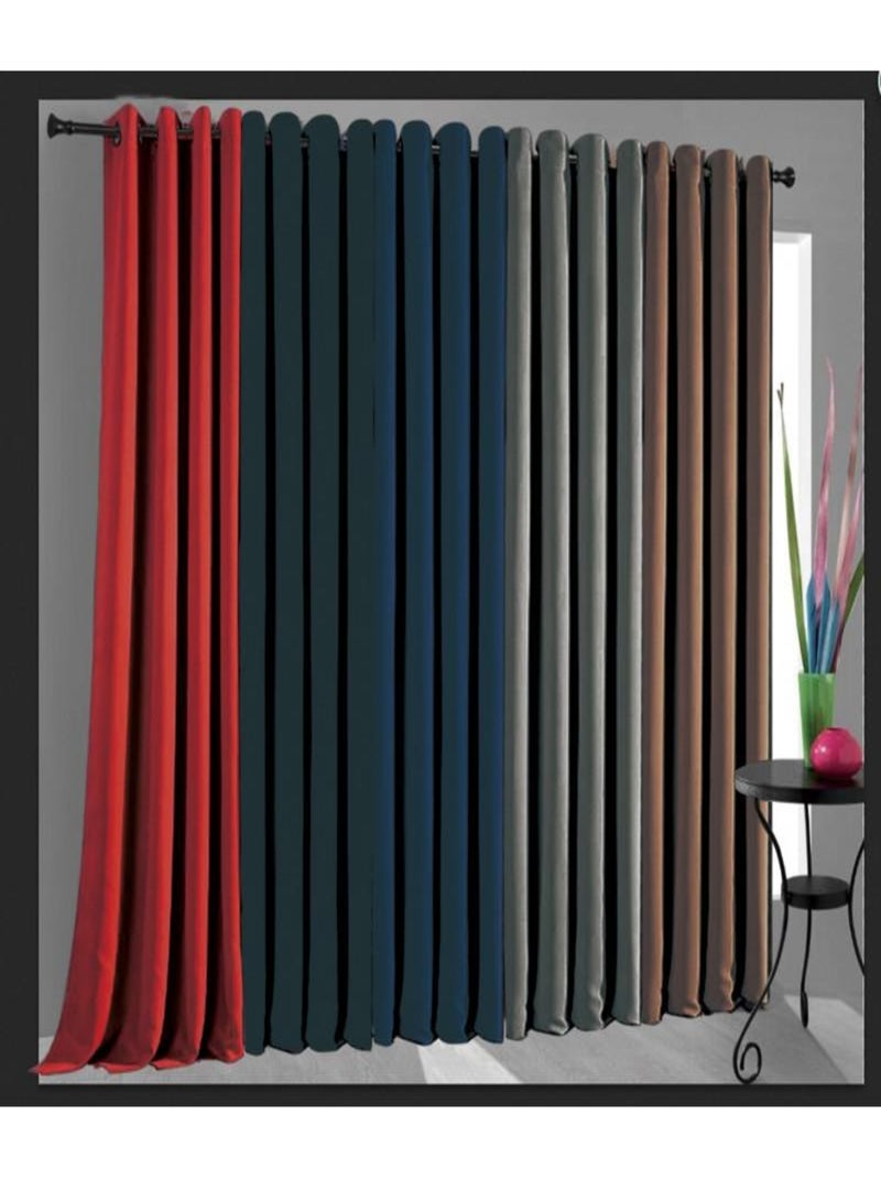 Lot de 2 rideaux occultant thermique rose poudré 140 x 260 cm Rose - Kiabi