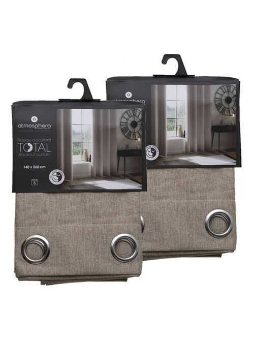 Lot de 2 rideaux occultant total - Kiabi Lot de 2 rideaux occultant total - Kiabi