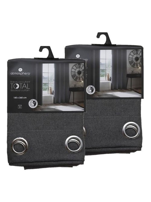 Lot de 2 rideaux occultant total - Kiabi Lot de 2 rideaux occultant total - Kiabi