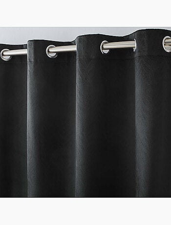 Lot de 2 Rideaux occultant velours relief