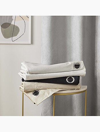 Lot de 2 Rideaux occultant velours relief