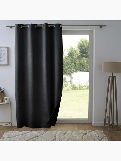 Lot de 2 Rideaux occultant velours relief - Kiabi