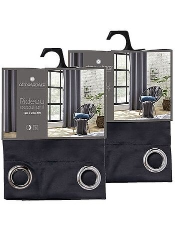 Lot de 2 rideaux occultants à 8 œillets ODELIE