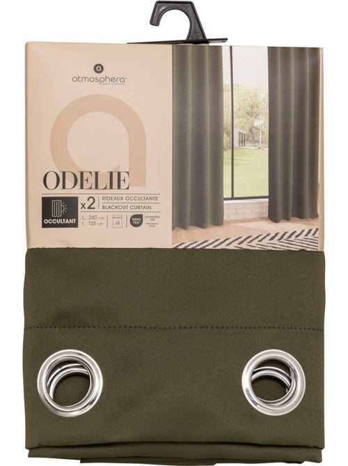 Lot de 2 rideaux occultants à oeillets odelie - Kiabi