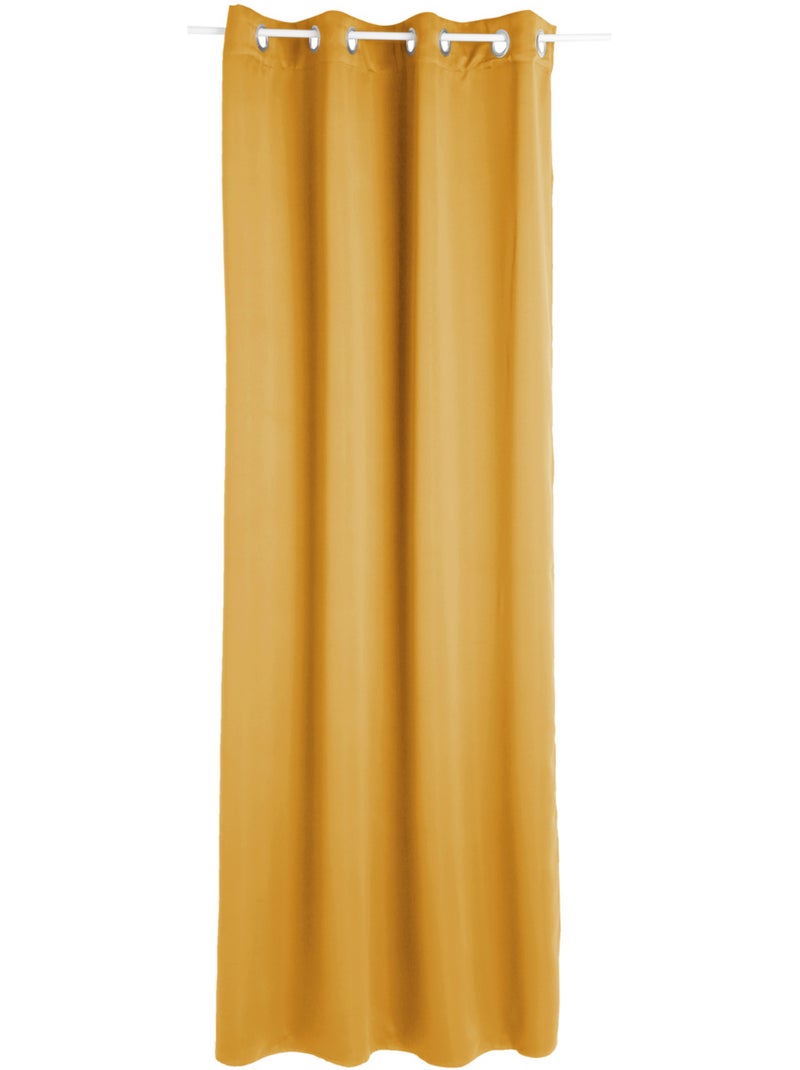 Lot de 2 rideaux occultants à oeillets ODÉLIE Ocre - Kiabi
