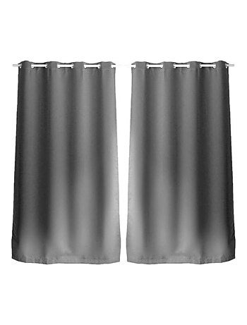 Lot de 2 rideaux occultants à œillets REGLISSE