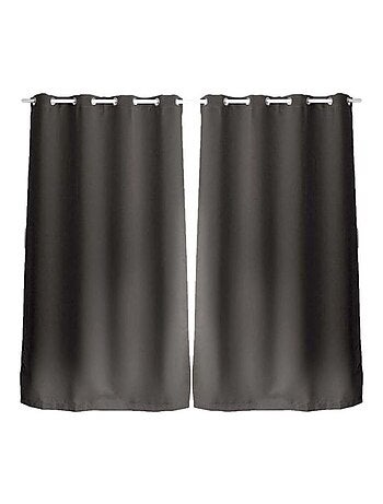Lot de 2 rideaux occultants à œillets REGLISSE