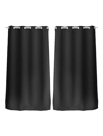 Lot de 2 rideaux occultants à œillets REGLISSE