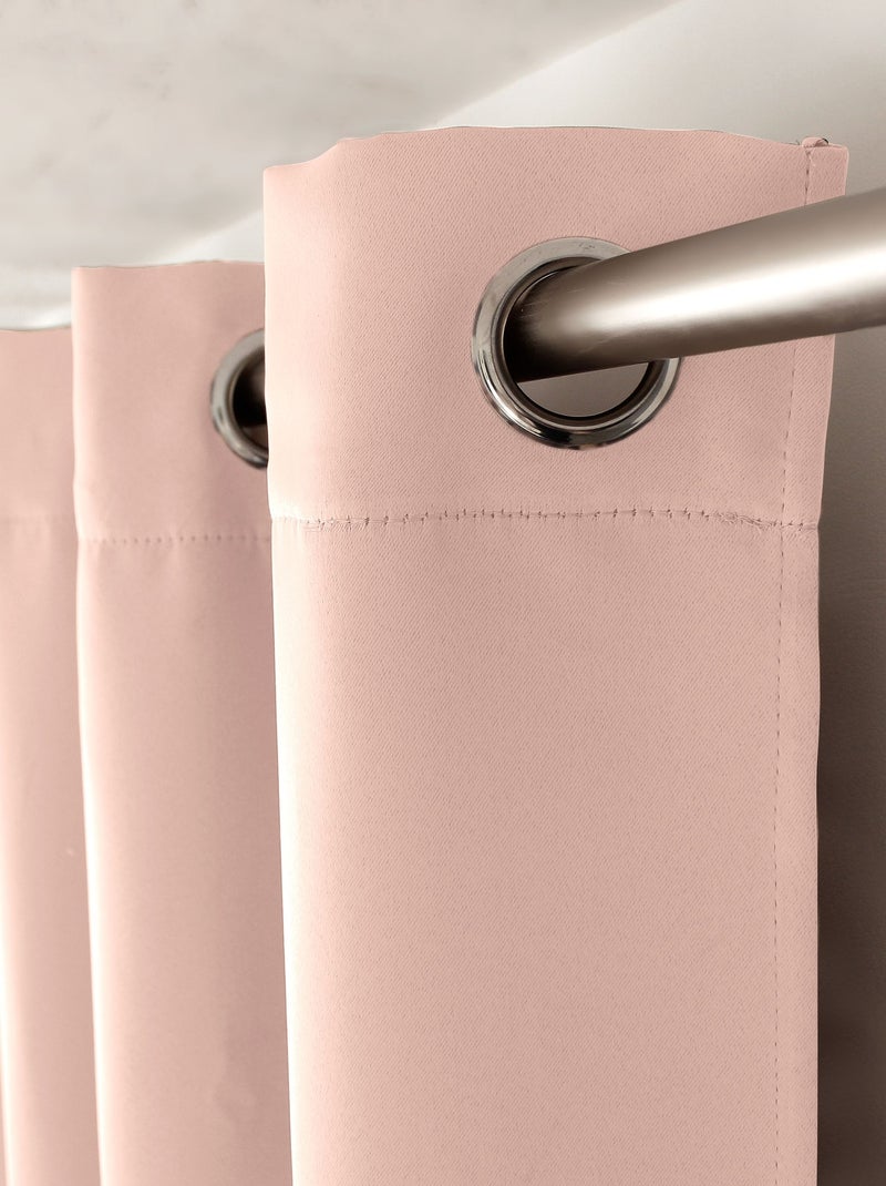 Lot de 2 rideaux occultants à œillets REGLISSE Rose - Kiabi