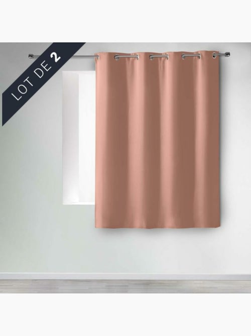 Lot de 2 Rideaux Occultants à Œillets – Uni - Kiabi