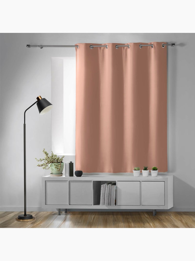 Lot de 2 Rideaux Occultants à Œillets – Uni Blush - Kiabi