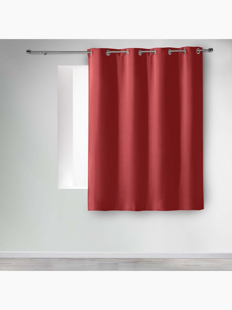 Lot de 2 Rideaux Occultants à Œillets – Uni Rouge - Kiabi