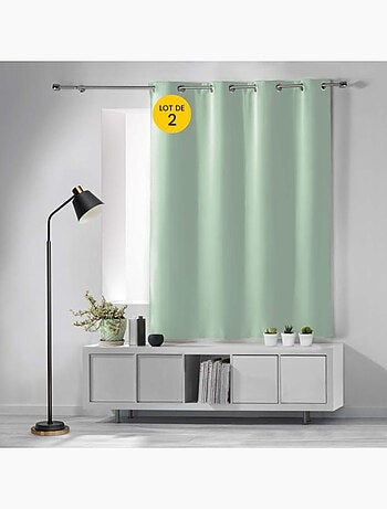 Lot de 2 Rideaux Occultants à Œillets – Uni