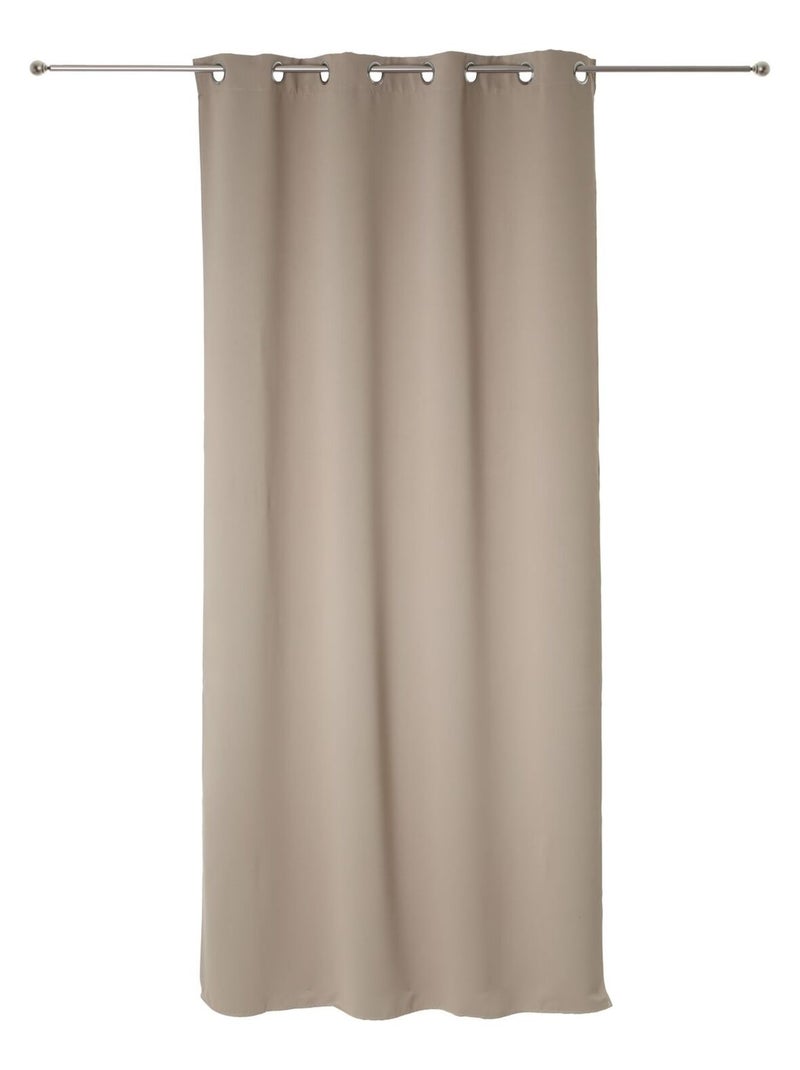 Lot de 2 rideaux occultants avec 8 œillets LOUISA Beige - Kiabi