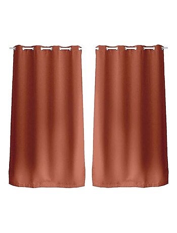 Lot de 2 Rideaux occultants Basic à 8 œillets