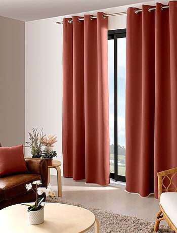 Lot de 2 Rideaux occultants Basic à 8 œillets