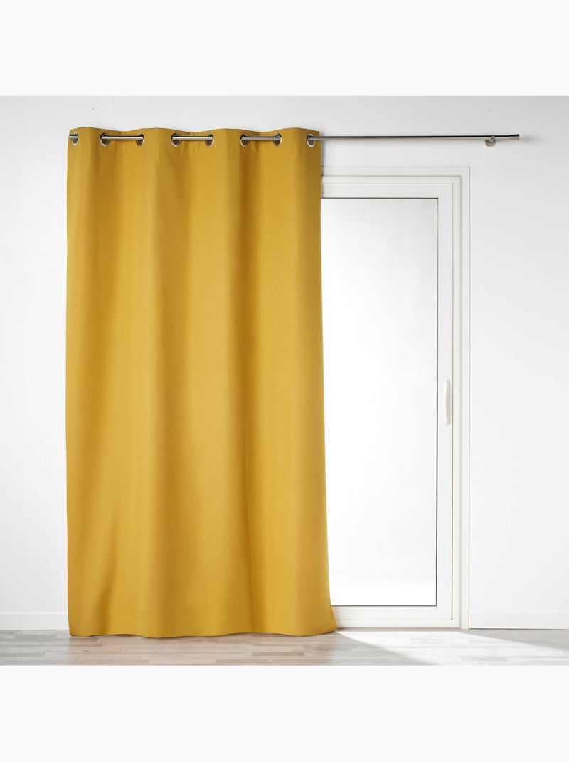 Lot de 2 rideaux occultants double face – 100 % microfibre – Obscure Gris Jaune - Kiabi