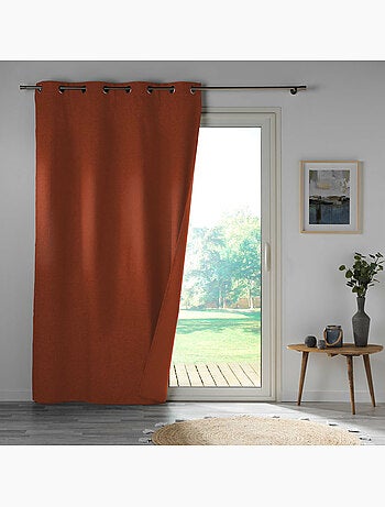 Lot de 2 rideaux occultants double face – 100 % microfibre – Obscure Gris