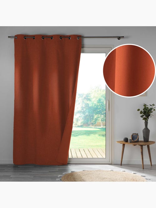 Lot de 2 rideaux occultants double face – 100 % microfibre – Obscure Gris - Kiabi Lot de 2 rideaux occultants double face – 100 % microfibre – Obscure Gris - Kiabi