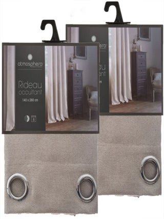 Lot de 2 Rideaux occultants Elena en Polyester