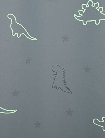 Lot de 2 rideaux occultants enfant phosphorescents DINOSAURES