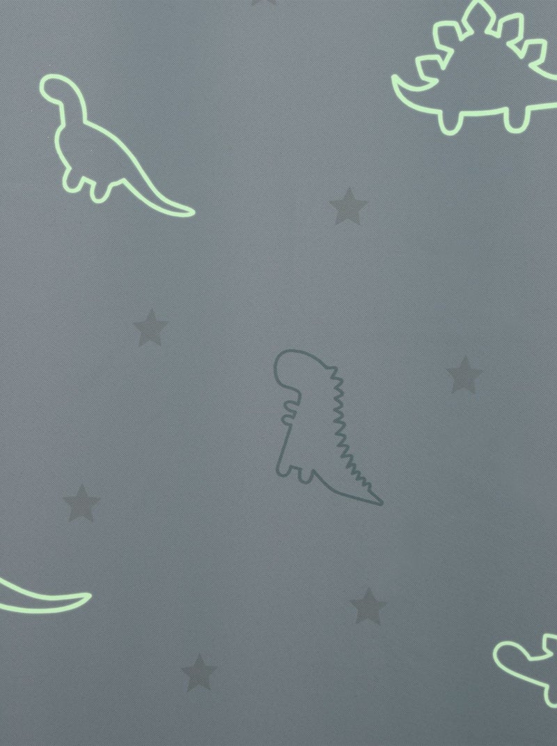 Lot de 2 Rideaux occultants phosphorescent pour enfant Dinosaure Bleu - Kiabi