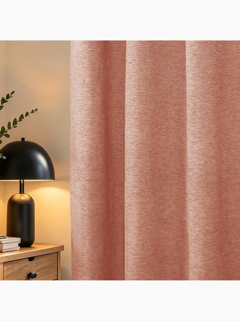 Lot de 2 rideaux occultants thermiques doublés polaire arctica Rose - Kiabi