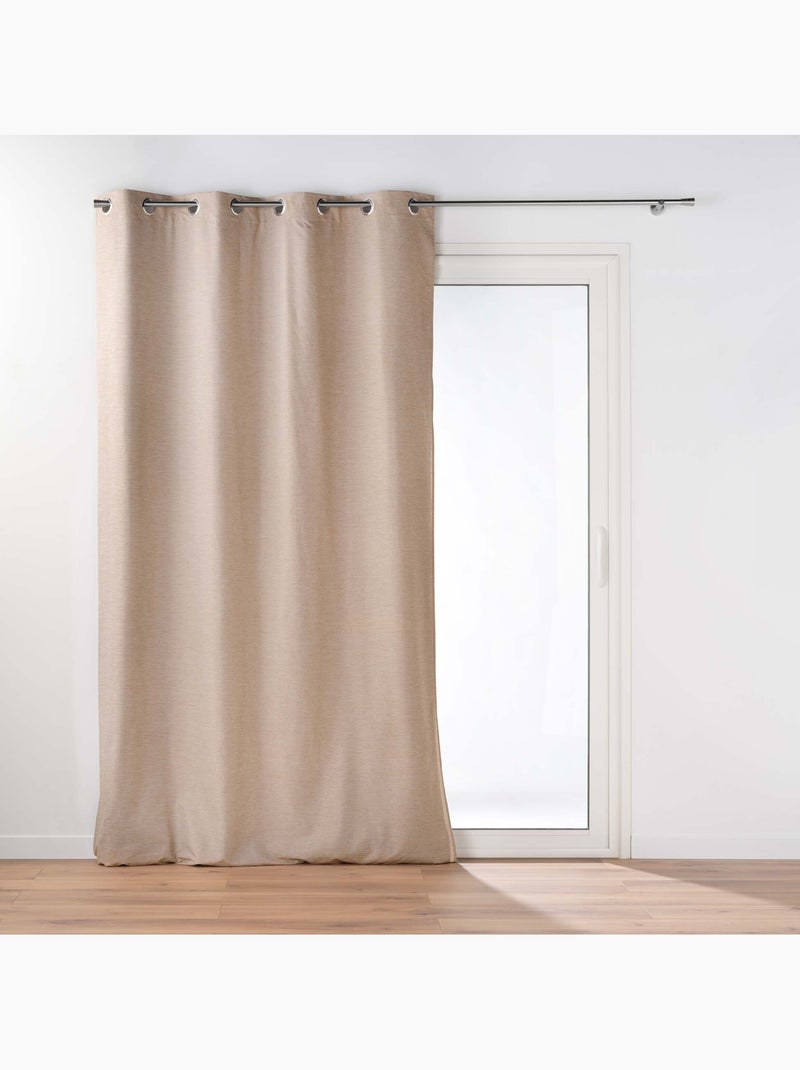 Lot de 2 Rideaux occultant/thermique/phonique doublure amovible Coverline Beige - Kiabi