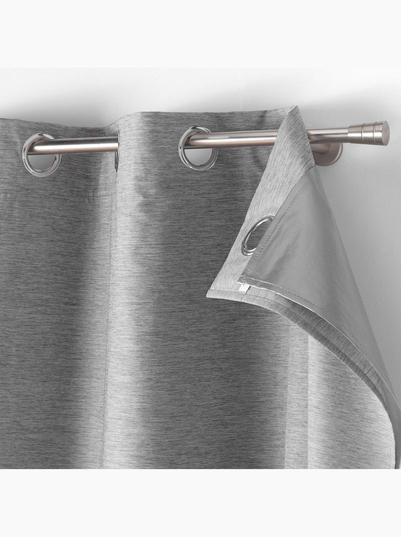 Lot de 2 Rideaux occultant/thermique/phonique doublure amovible Coverline gris anthracite - Kiabi