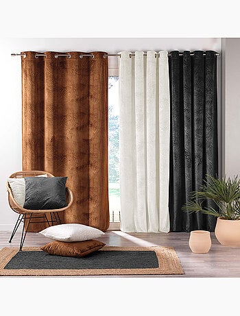 Lot de 2 Rideaux occutant en velours relief