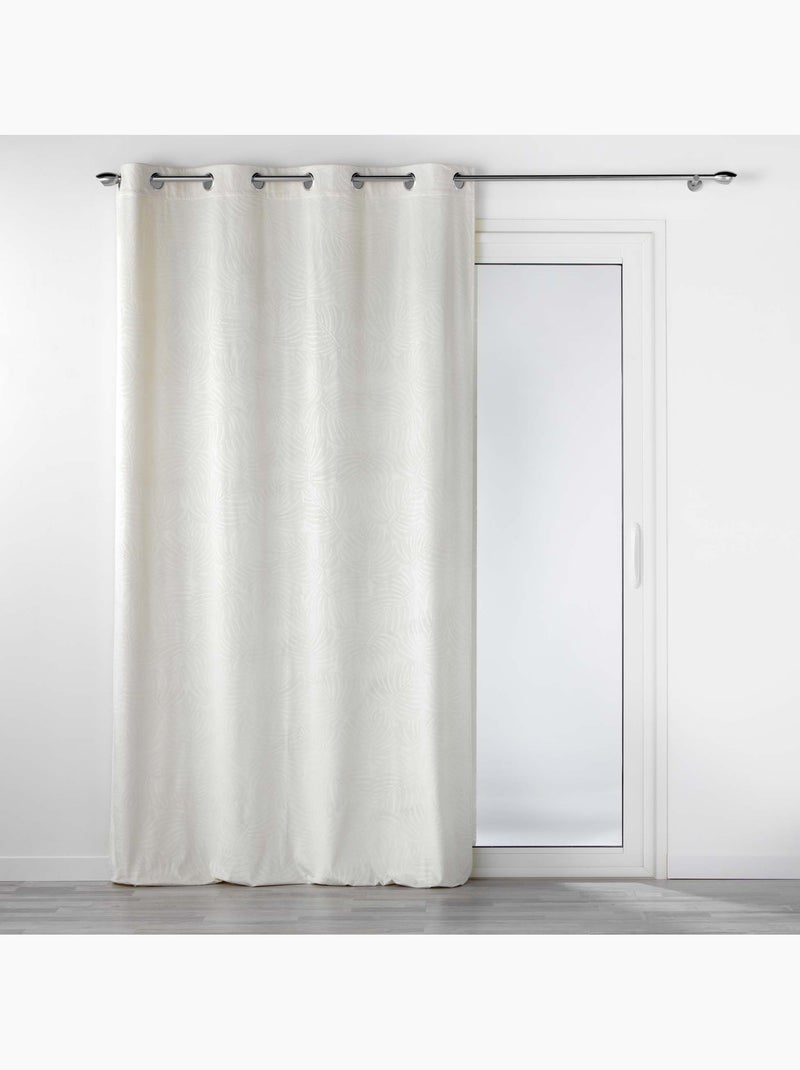 Lot de 2 Rideaux occutant en velours relief Beige naturel - Kiabi