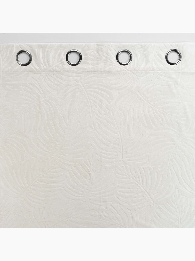 Lot de 2 Rideaux occutant en velours relief Beige naturel - Kiabi