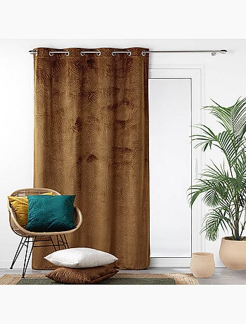 Lot de 2 Rideaux occutant en velours relief