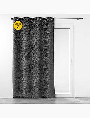 Lot de 2 Rideaux occutant en velours relief