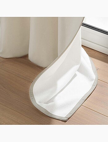 Lot de 2 Rideaux petite hauteur isolant thermique microfibre Micropolar
