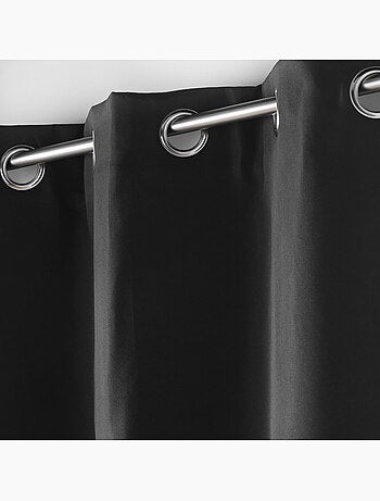 Lot de 2 Rideaux petite hauteur isolant thermique microfibre Micropolar