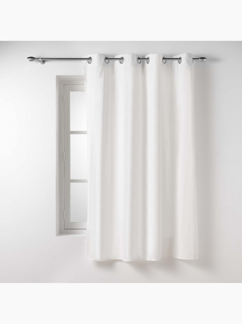 Lot de 2 Rideaux Petite Hauteur – Twily – Polycoton Blanc - Kiabi