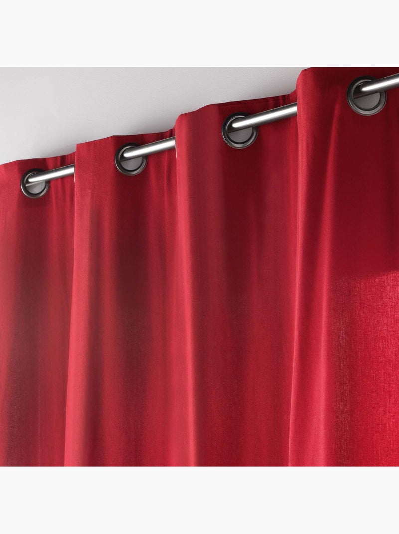 Lot de 2 Rideaux Petite Hauteur – Twily – Polycoton Rouge - Kiabi