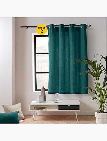 Lot de 2 Rideaux Petite Hauteur – Twily – Polycoton