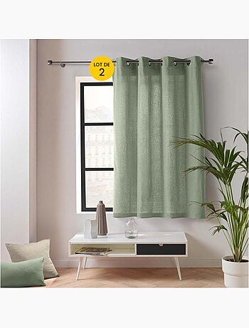 Lot de 2 Rideaux Petite Hauteur – Twily – Polycoton