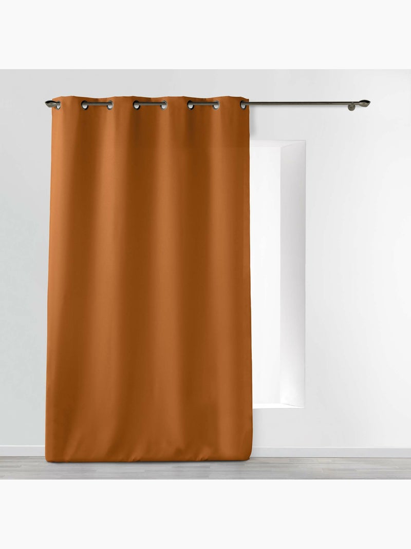 Lot de 2 Rideaux tamisant à Œillets 140 x 260 cm – Polyester Uni Camel - Epure Camel - Kiabi